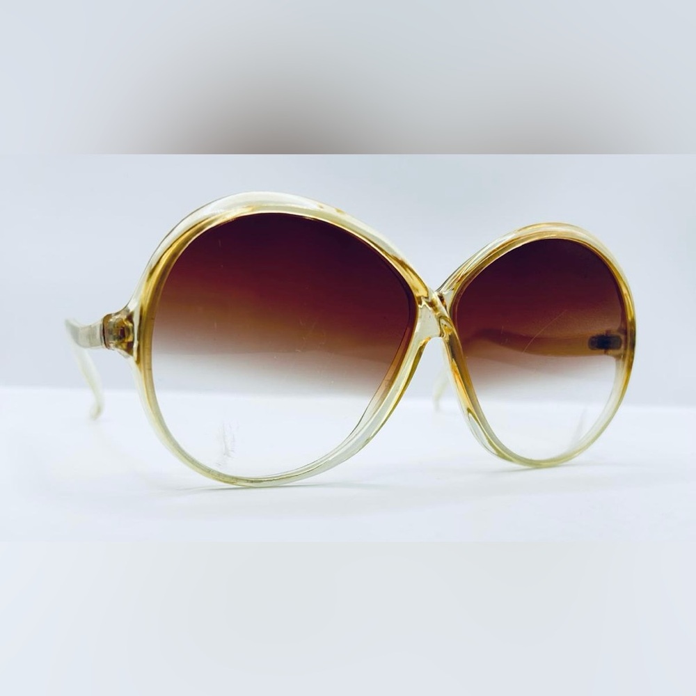 Vintage Foster Grant Translucent Oval Oversized Sunglasses Frames Only